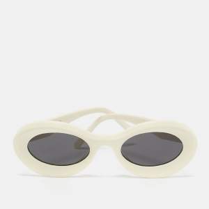 Loewe Off White/Black LW4011OU Frame Oval Sunglasses