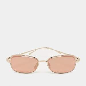 مملوكة مسبقًا Loewe Pink/Gold Tone LW40159U Anagram Rectangle Sunglasses