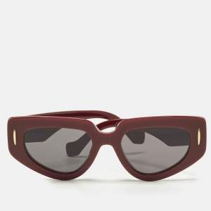 مملوكة مسبقًا Loewe Burgundy/Black LW40160I Anagram Cat Eye Sunglasses