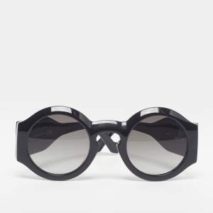 مملوكة مسبقًا Loewe Black LW40081U Chunky Anagram Round Sunglasses