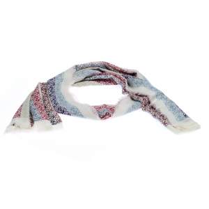 Loewe White Anagram Printed Wool Scarf