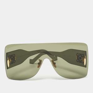 Loewe Green LW40093U Shield Sunglasses 