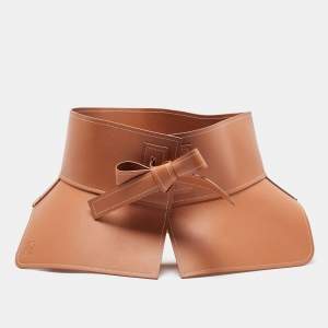 Loewe Brown Leather Obi Waist Belt L