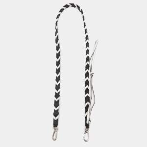 Loewe Black/White Leather Bag Strap