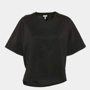 Loewe Black Cotton Anagram Embroidered T-Shirt XS