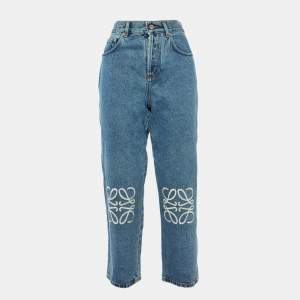 Loewe Blue Denim Anagram Copped Jeans M/Waist 29"
