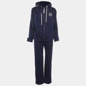 مملوكة مسبقًا Loewe Navy Blue Anagram Jersey Track Suit XS/S