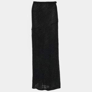 Loewe Black Bead Embellished Silk Maxi Skirt S