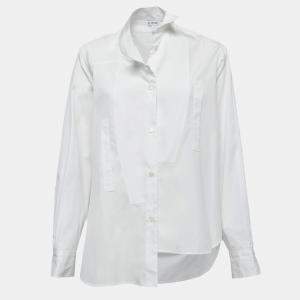 Loewe White Cotton Button Front Full Sleeve Oversized Shirt S