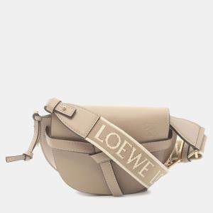 Loewe Beige Leather Mini Gate Dual Shoulder Bag