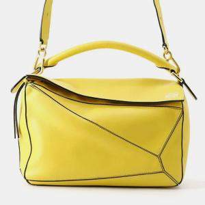 Loewe Yellow Leather Puzzle Shoulder Bag Size Medium