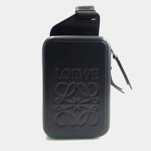 Loewe Black Leather Molded Slingback Bag