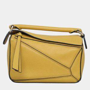 Loewe Mustard Leather Mini Puzzle Bag