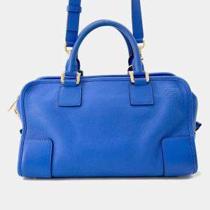 Loewe Blue Leather Amazona 28 Satchel Bag