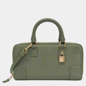 Loewe Green Leather Amazona Shoulder Bag