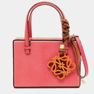 Loewe Pink Lizard Postal Frame Satchel