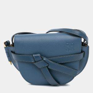 Loewe Blue Mini Leather Gate Crossbody