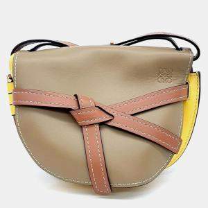 Loewe Brown Leather Gateback Shoulder Bag