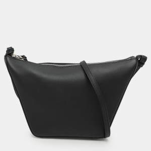 Loewe Black Leather Mini Hammock Crossbody Bag