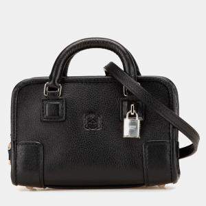 Loewe Black Micro Leather Amazona Satchel Bag
