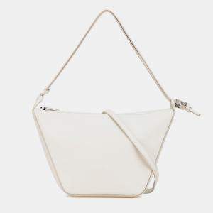 Loewe White Mini Leather Hammock Hobo Bag