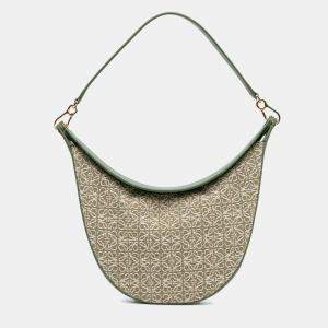 Loewe Green Anagram Canvas Luna Hobo