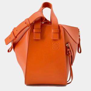 Loewe Orange Leather Hammock Compact Shoulder Bag 