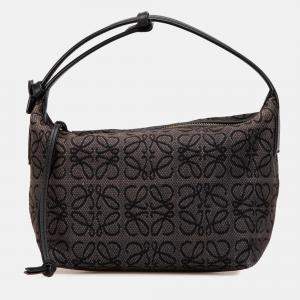 Loewe Brown Small Anagram Canvas Cubi Bag