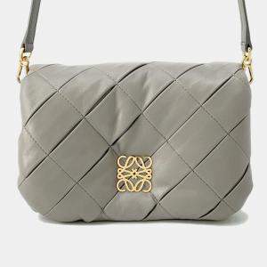 Loewe Pearl Grey Lambskin Goya Puffer Shoulder Bag 