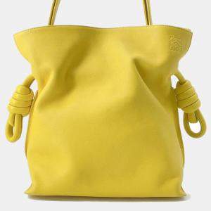 Loewe  Yellow Leather Medium Flamenco Shoulder Bag