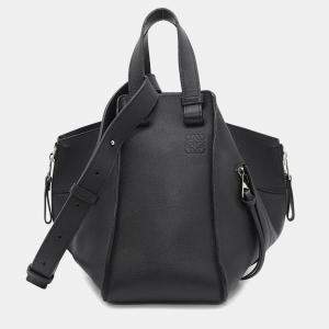 Loewe Hammock Shoulder Bag Black Leather Size Small