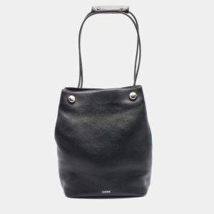 Loewe Black Leather Pebble Hobo Bag 