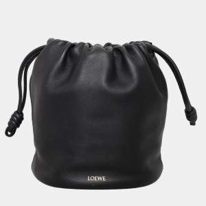 Loewe Black Leather Flamenco Small Bucket Bag