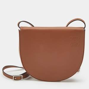 Loewe Brown Leather Heel Duo Convertible Belt Bag