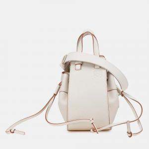 Loewe White Mini Grained Calfskin Hammock Bag