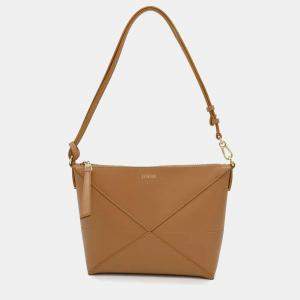 Loewe Puzzlefold Pouch Warm Dessert Shiny Nava Calf Leather