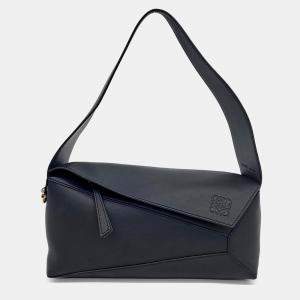 Loewe Black Leather Puzzle Hobo Bag