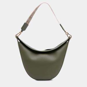 Loewe Green Small Leather Luna Hobo