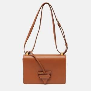 Pre Owned Loewe Brown Leather Barcelona Shoulder Bag