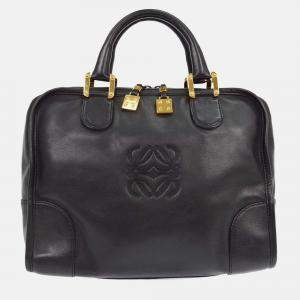 Pre Owned Loewe Black Leather Amazona 32 Handbag