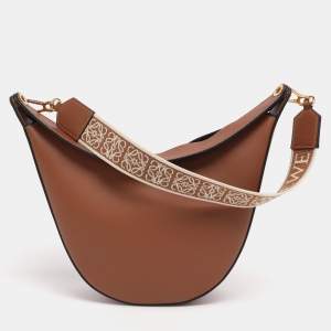 Pre Owned Loewe Brown Small Leather Luna Hobo
