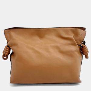 Pre Owned Loewe Brown Leather Flamengo