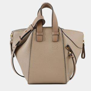 Pre Owned Loewe Hammock Compact Beige Leather