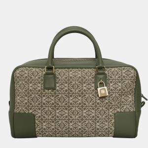 Pre Owned Anagram Jacquard & Calfskin Amazona 28 Bag