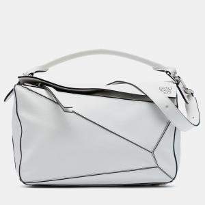 Pre Owned Loewe Medium Calfskin Puzzle Satchel