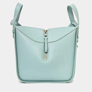 مملوكة مسبقًا Loewe Aqua Blue Leather Hammock Bunny Charm Bag