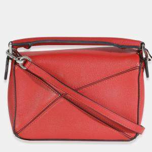 مملوكة مسبقًا Loewe Scarlet Calfskin Mini Puzzle Bag