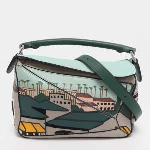 مملوكة مسبقًا حقيبة كتف لويس بازل 10 كين برايس إعادة إصدار جلد متعدد الألوان