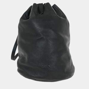 مملوكة مسبقًا Loewe Black Lambskin Drawstring Backpack