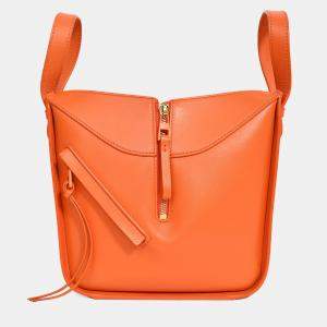 مملوكة مسبقًا Loewe Orange Leather 'Hammock' Tote with Strap